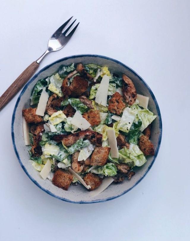 Chicken Caesar salad with Homemade Croutons