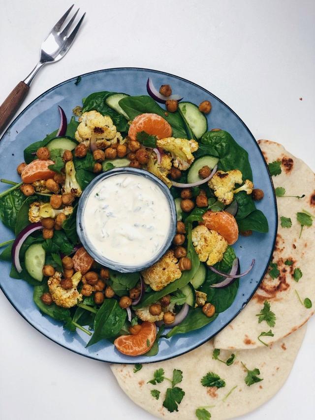 Chickpea Salad with Clementines and Coriander Dressing