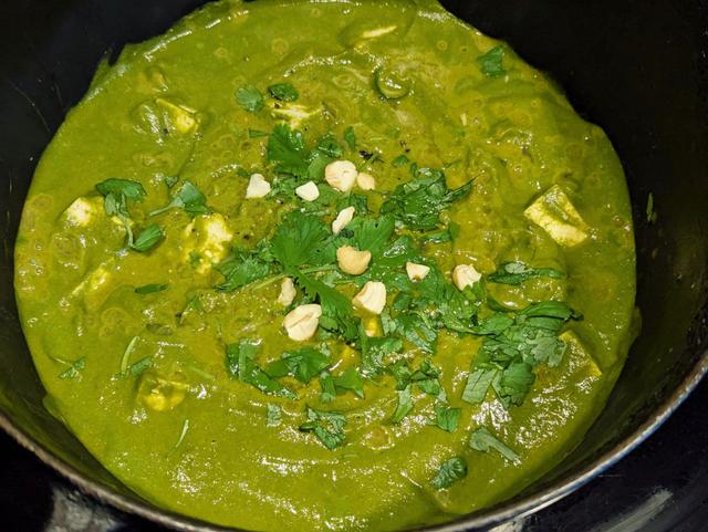 Palak tofu (vegansk palak paneer)