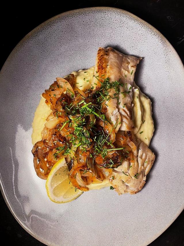 Coalfish with Potato and Celery Puree