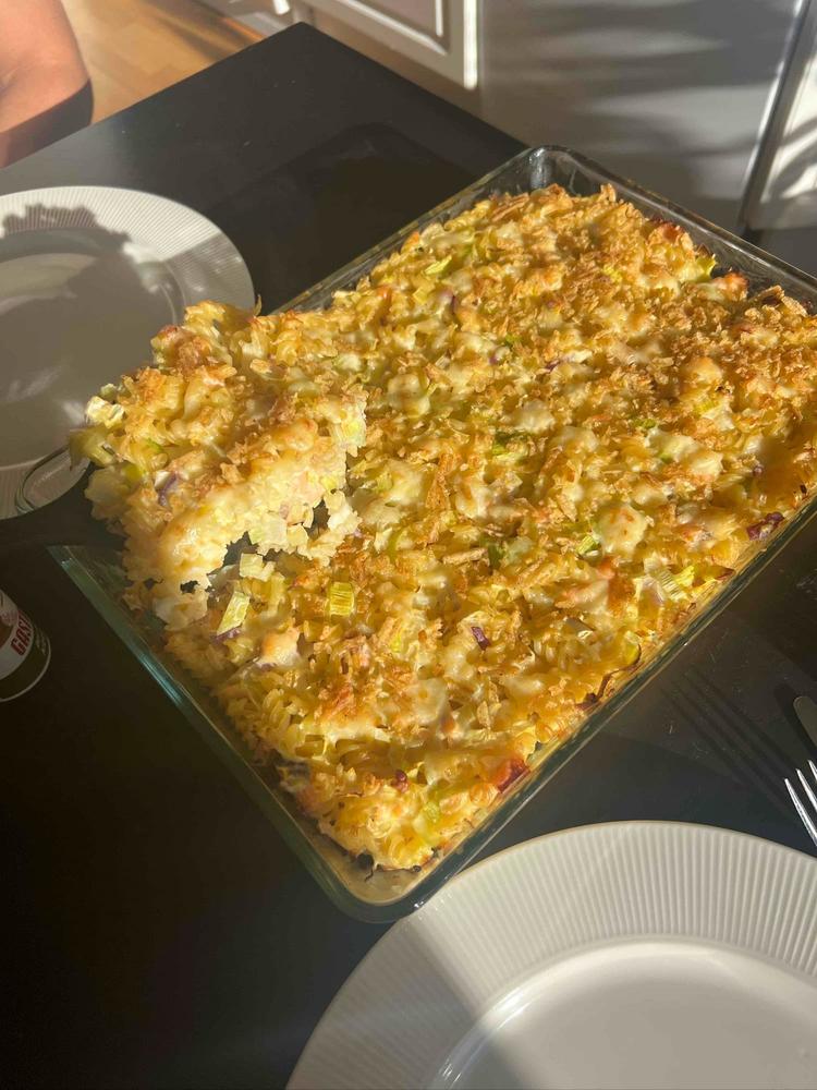 Fiskegrateng med grønnsaker