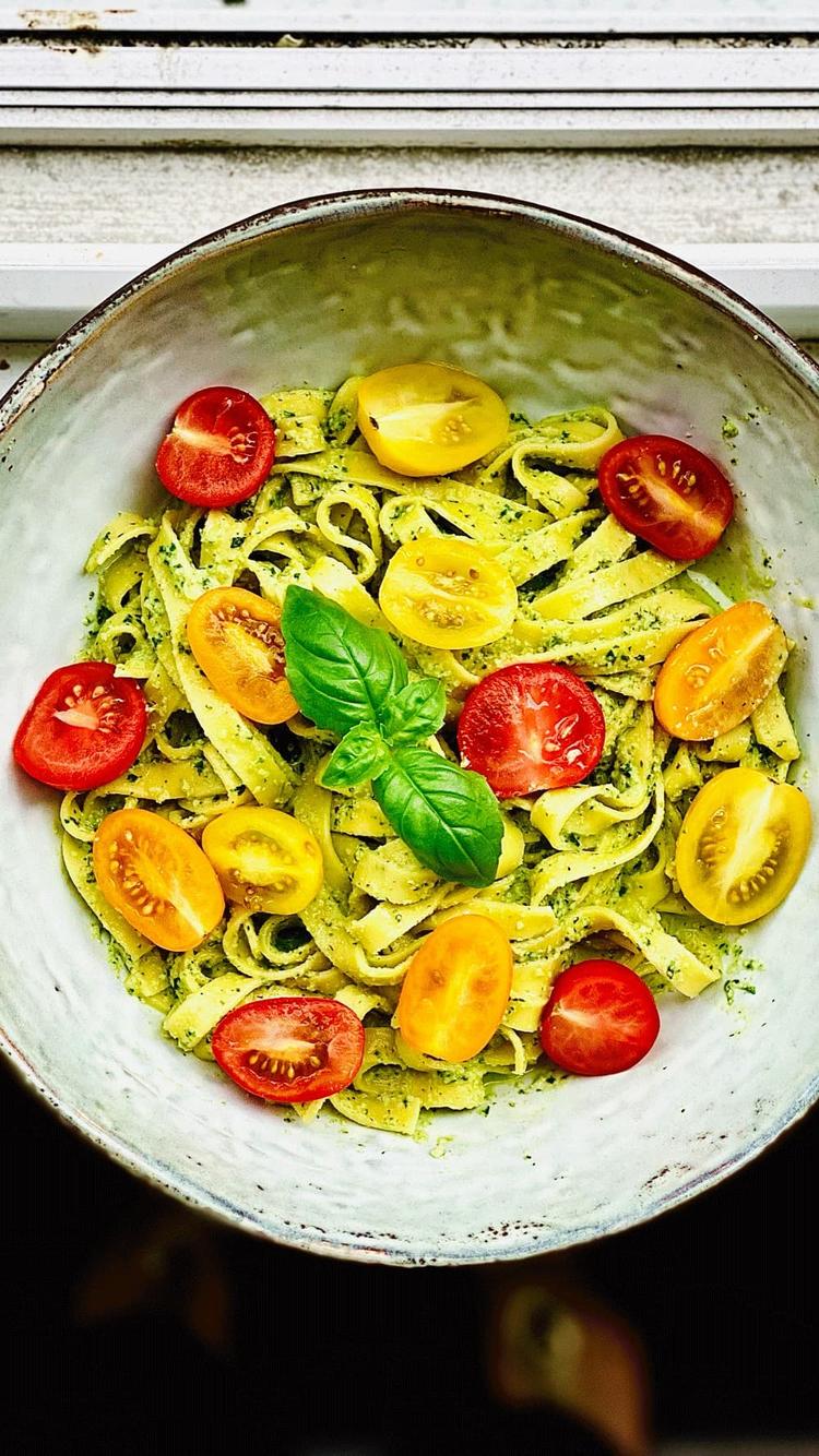 Basil and Brazil Nut Pesto Pasta