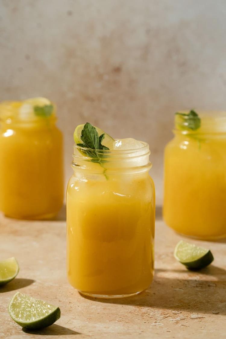 Mango and pineapple agua fresca