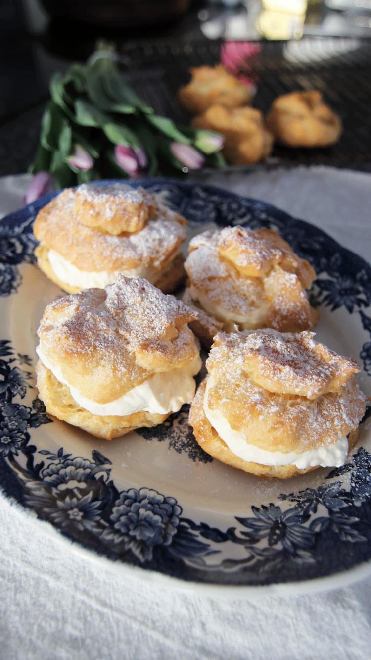 Vannbakkels med krem