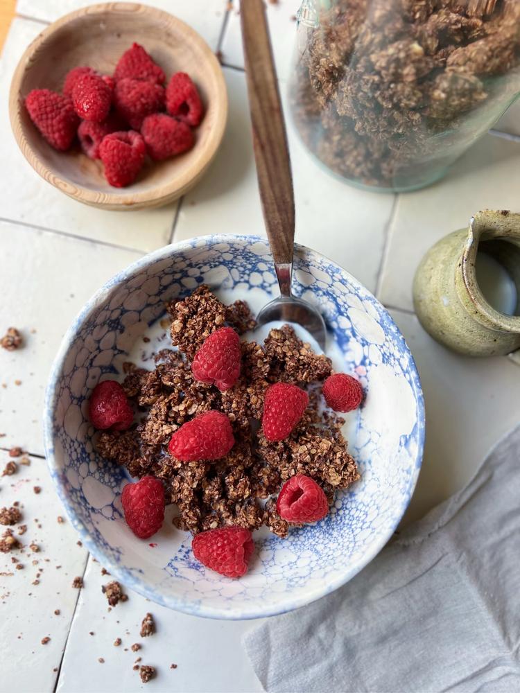 Sjokoladegranola som smaker som choco pops