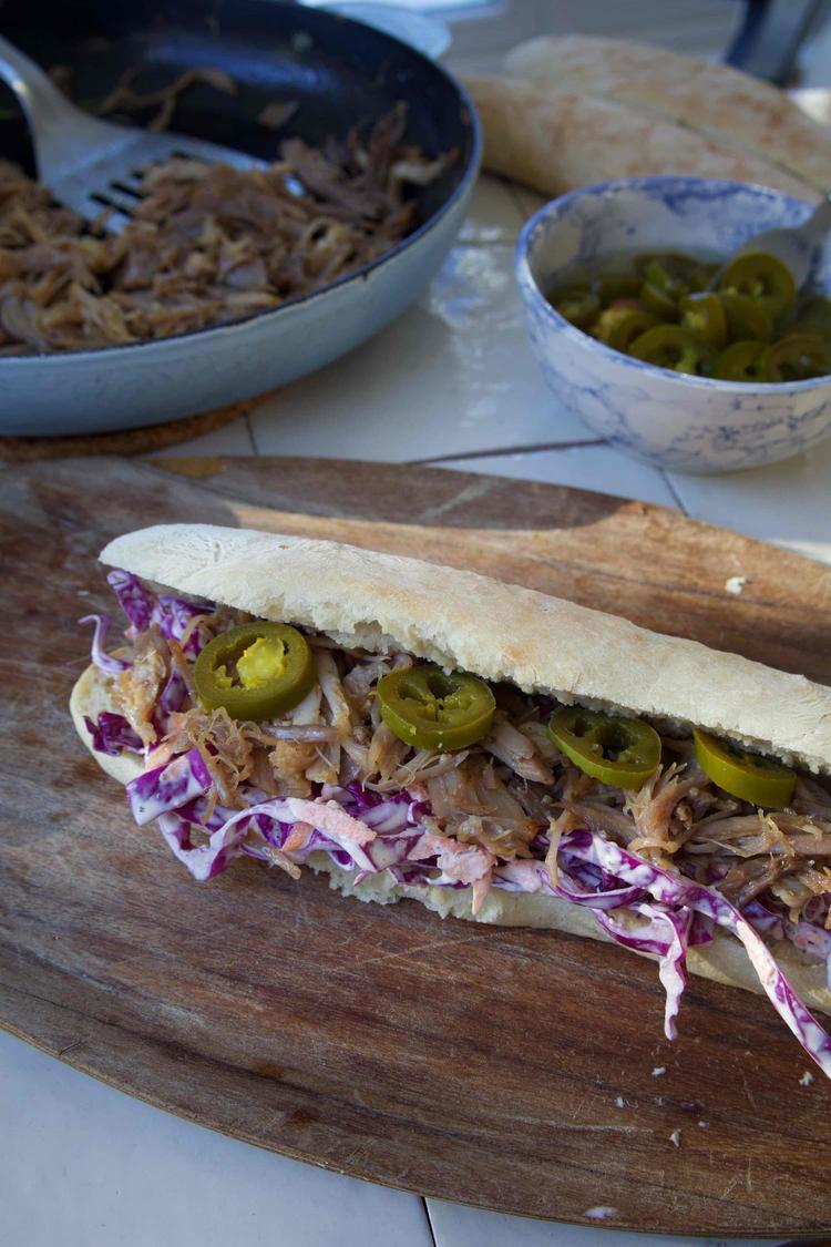 BBQ pulled pork sandwich