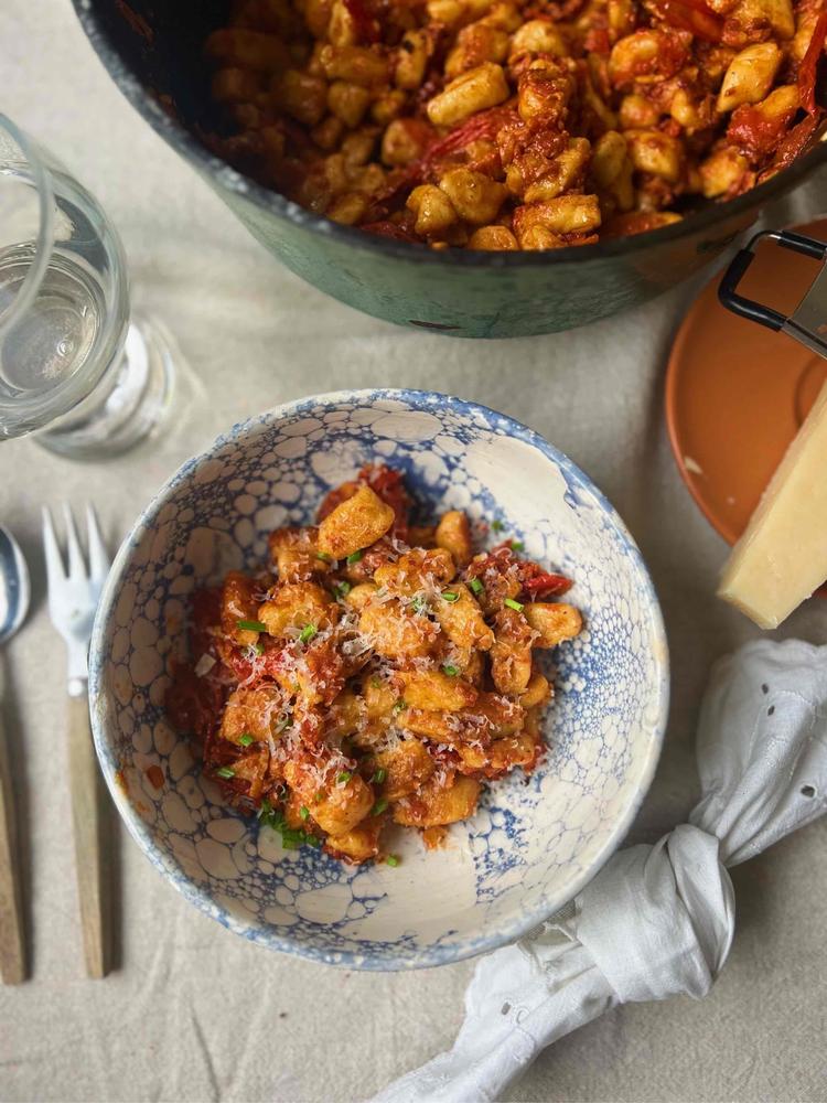 Gnocchi laget med potetmosrester