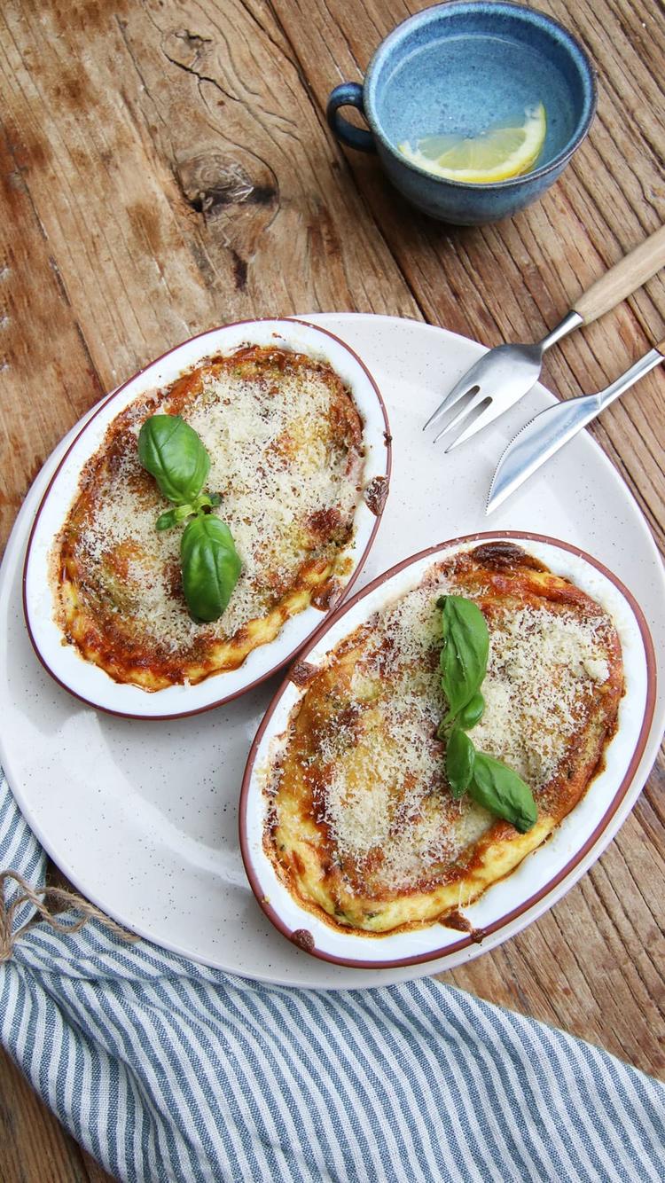 Hvit lasagne med pesto