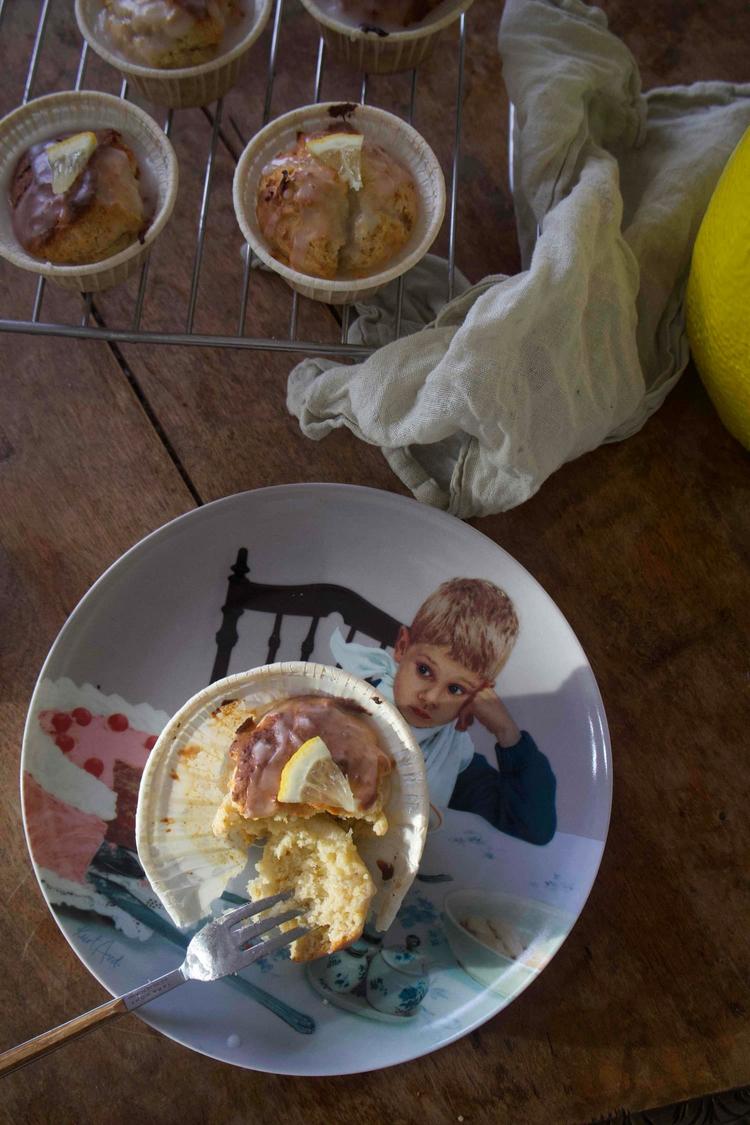 Sitron- og ingefærmuffins