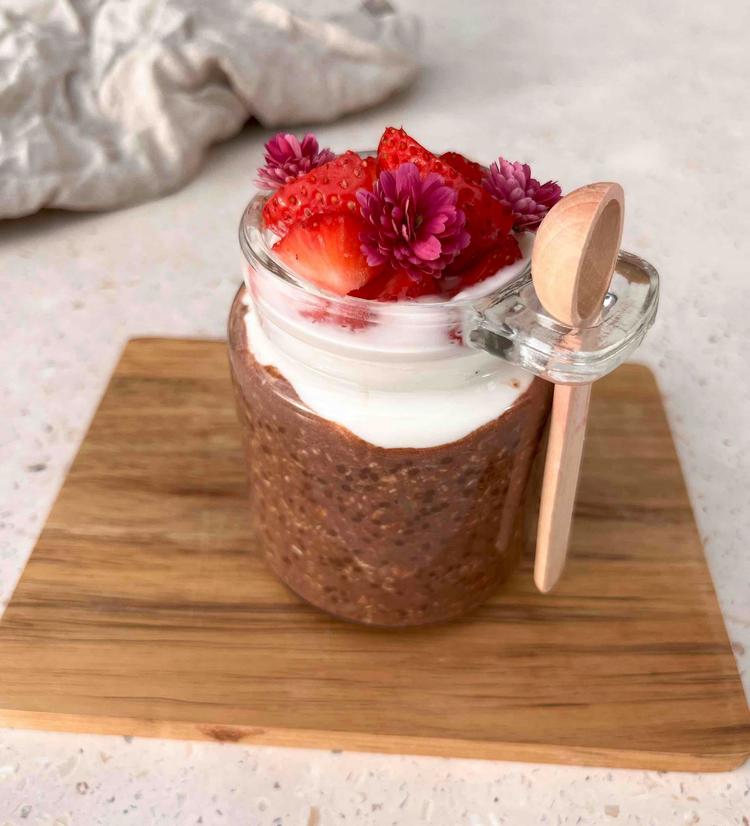 Kjøleskapsgrøt med sjokoladesmak