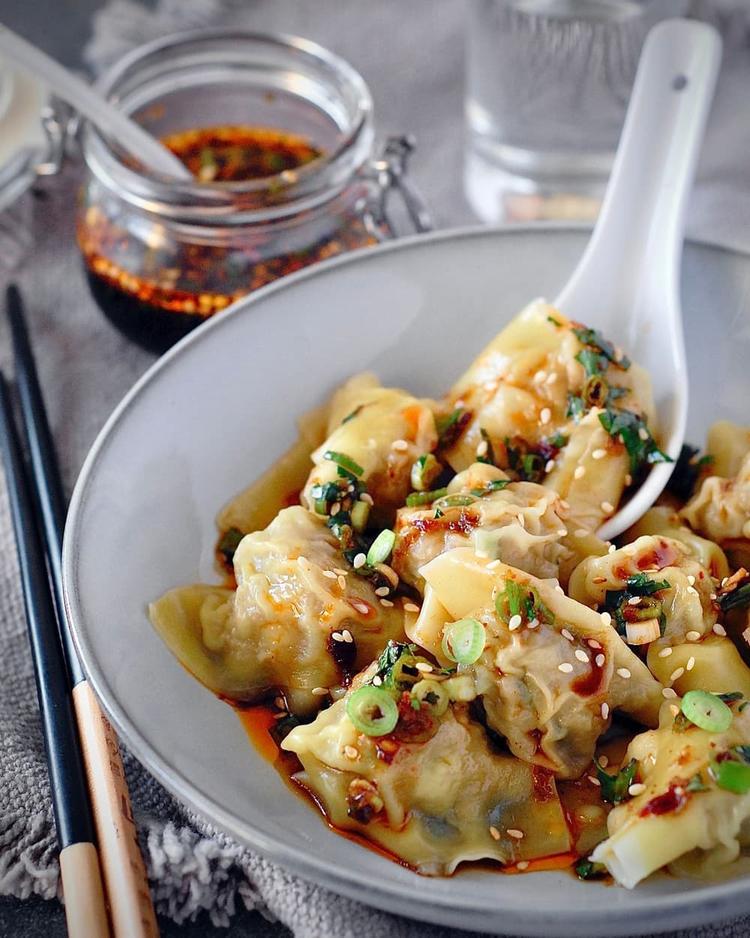 Wontons i chilisaus