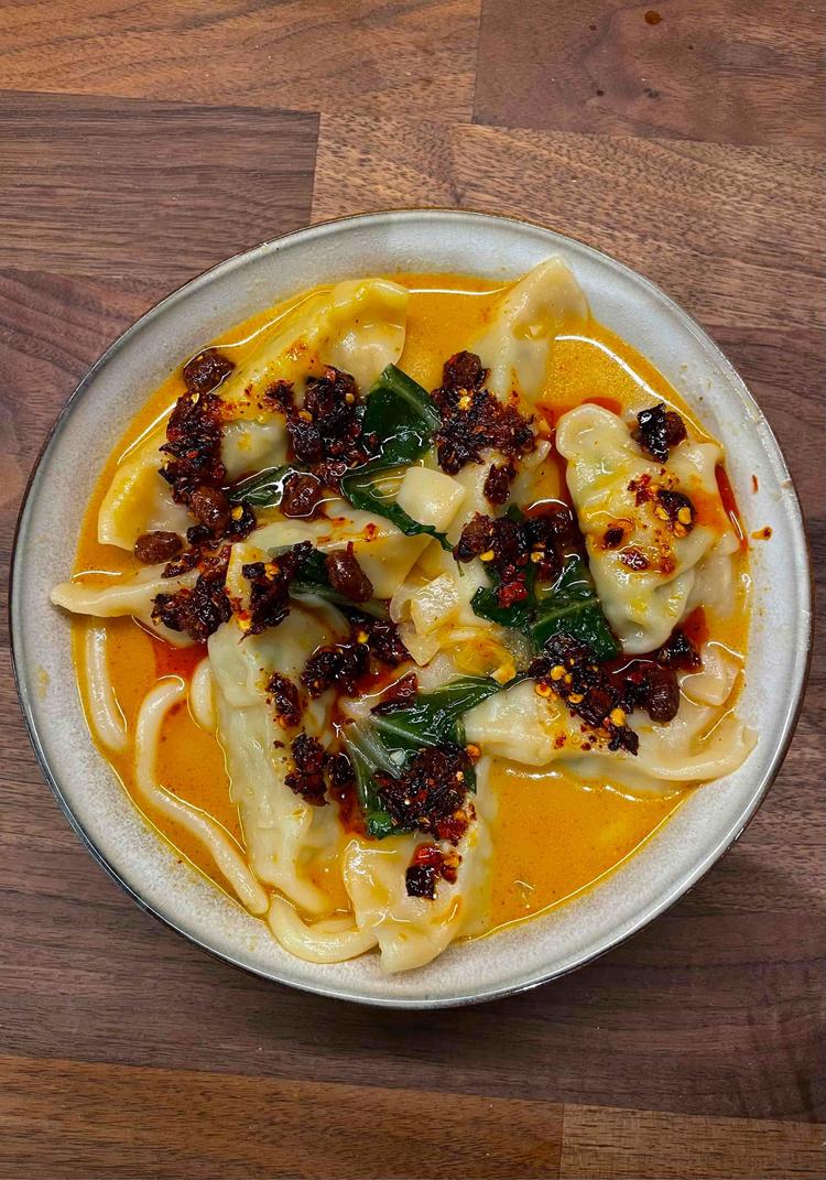 Red Curry Dumpling Soup