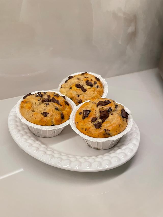 Sunnere bananmuffins med mørk sjokolade 🍌🍫