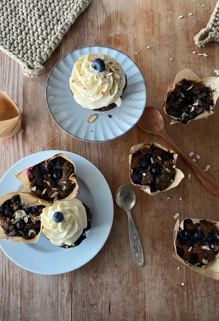 Banana Blueberry Muffins