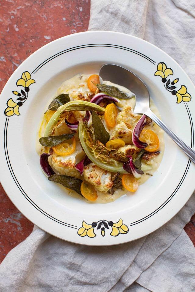 Roasted Cauliflower with Beurre Blanc and Citrus