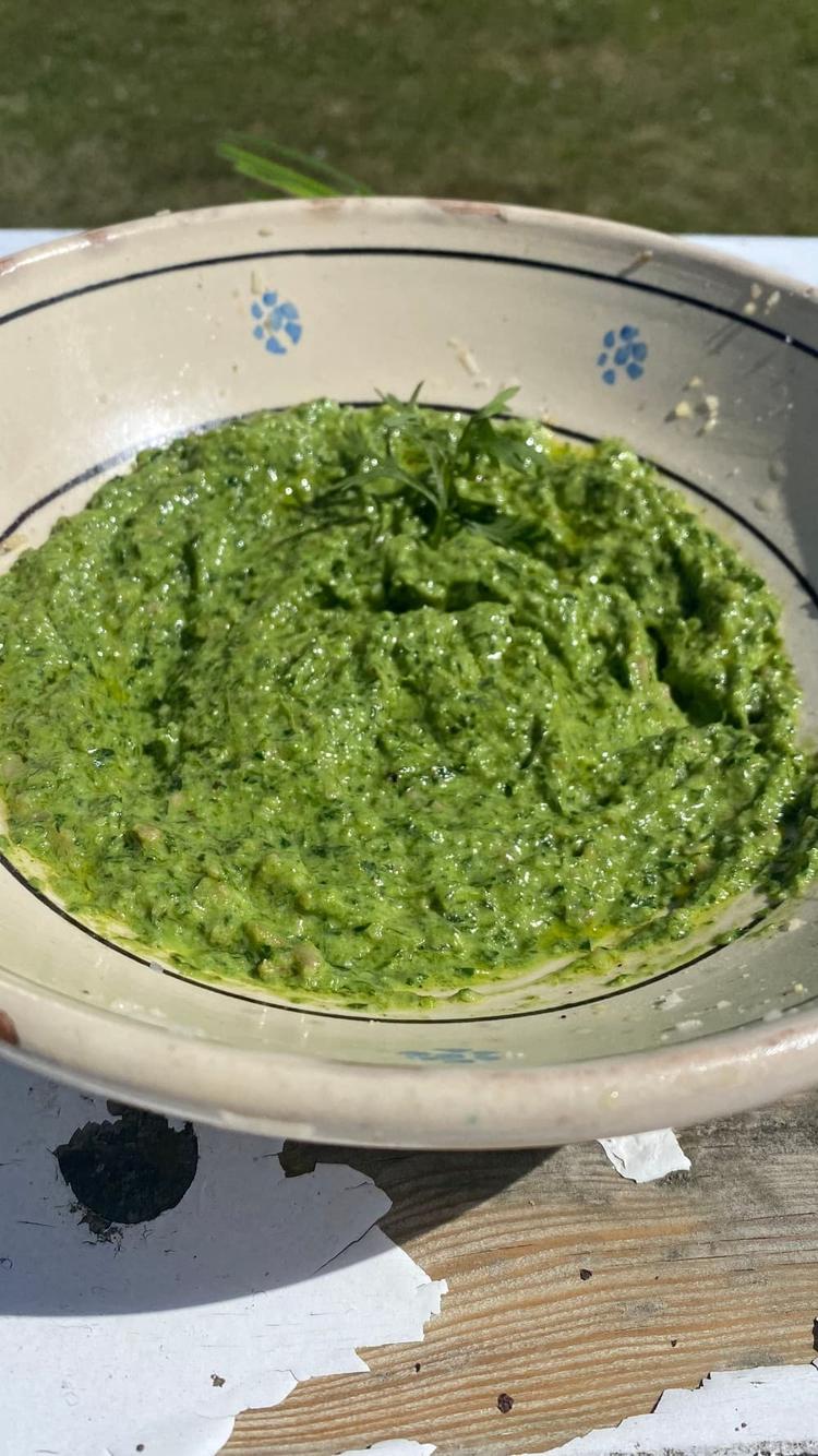 Carrot Top Pesto