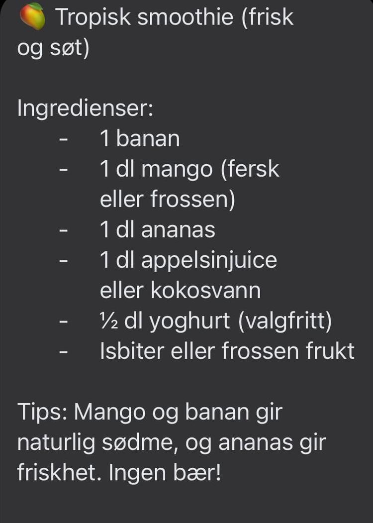 Tropisk smoothie